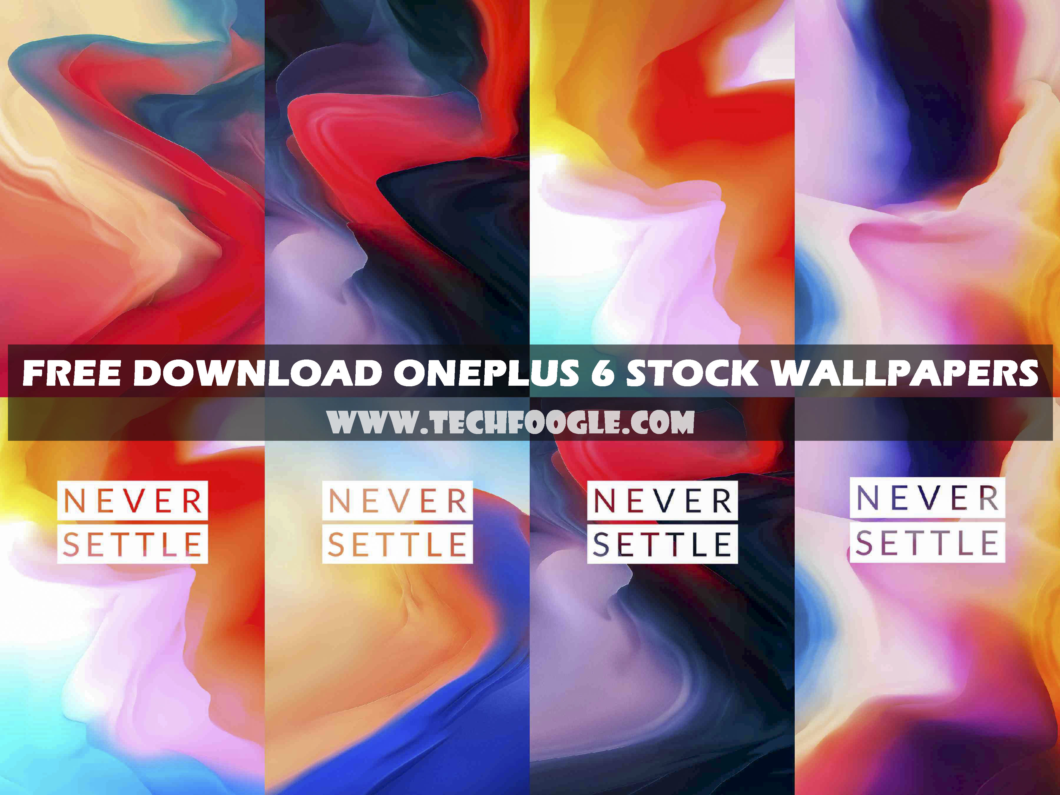 Oneplus 6 stock wallpapers collage 1