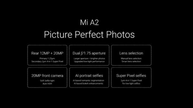 Mi A2 Camera Features