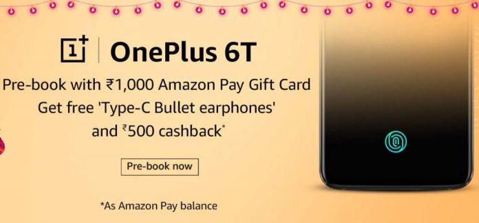 OnePlus 6T Pre-Booking on Amazon