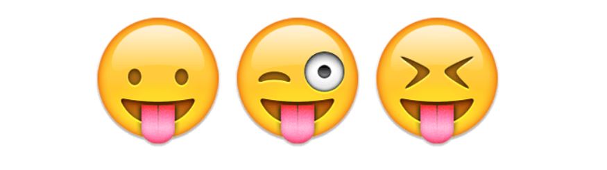 Stuck-Out Tongue Faces emojis