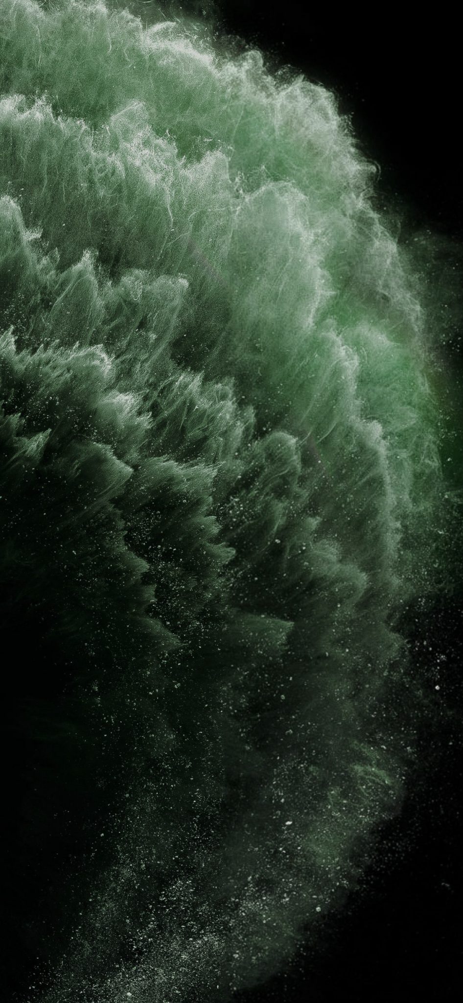 iphone-11-green-particles-wallpaper