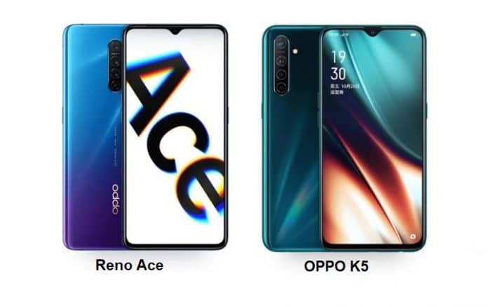 Oppo Reno Ace and Oppo K5