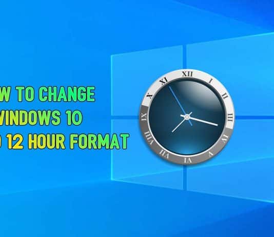 windows 10 time format 12 hour