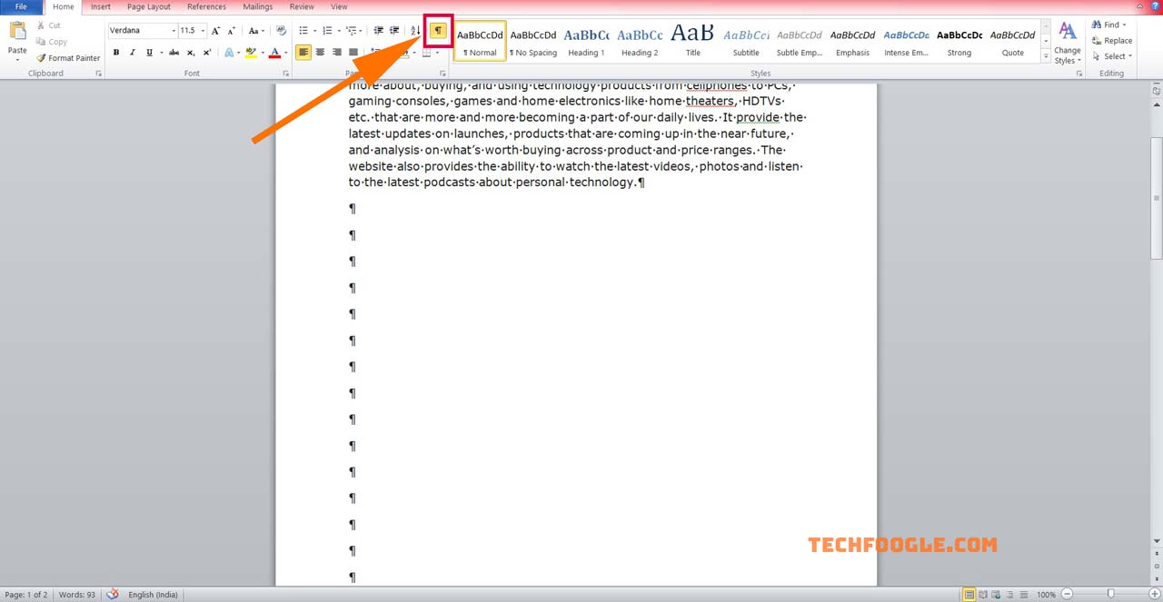 ss-001-How To Delete Page in Word