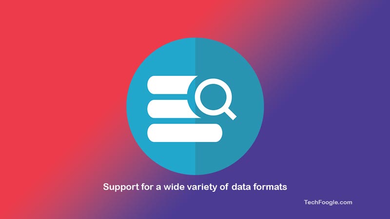 Support for a wide variety of data formats