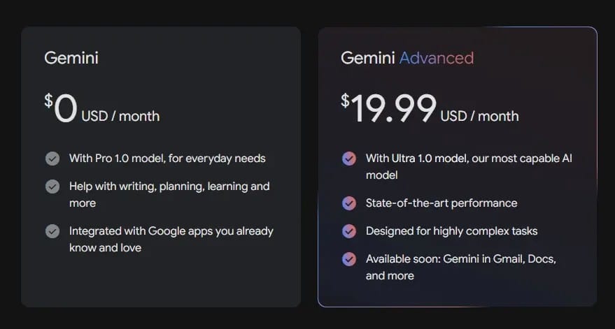 google-gemini-advanced-pricing