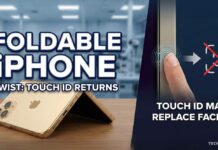 Apple Foldable iPhone Twist, Touch ID May Replace Face ID