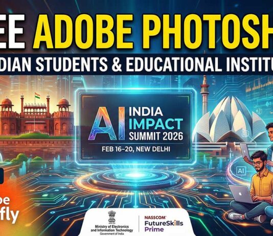 Adobe Offers Free Photoshop Access in India During 2026 AI Summit Adobe Offers Free Photoshop Access in India