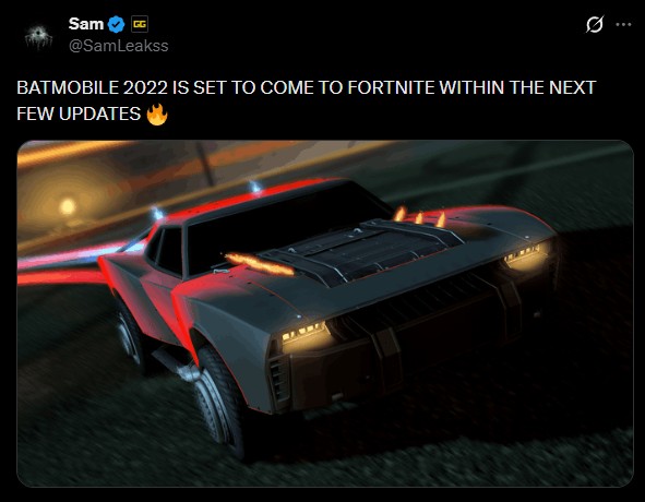 Fortnite Leak Teases Batman’s Legendary Batmobile for Chapter 7 Season 3 1 A New Batmobile Prepares to Thunder Across Fortnite