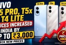 Vivo T5 Pro, T5x and T4 Lite Prices Increased in India by Up to Rs 3,000. Check New Prices Vivo T5 Pro, T5x and T4 Lite Prices Increased in India