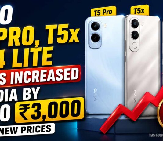 Vivo T5 Pro, T5x and T4 Lite Prices Increased in India
