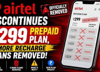 Airtel Discontinues ₹299 Prepaid Plan