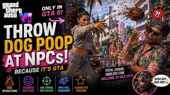 GTA 6 Lets You Throw Dog Poop at NPCs