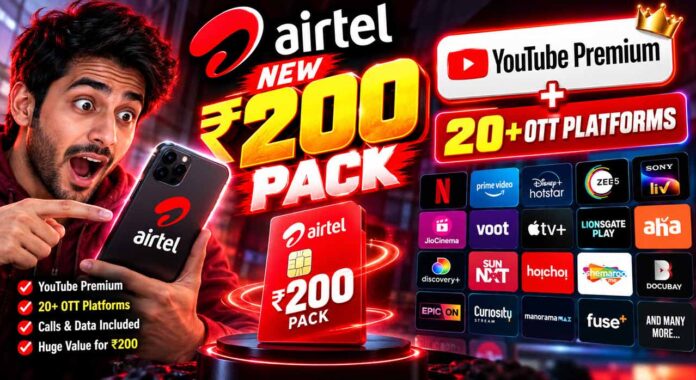 Airtel-rs200-Pack-Streaming-Bonanza Airtel’s New ₹200 Pack Is a Massive Deal With YouTube Premium