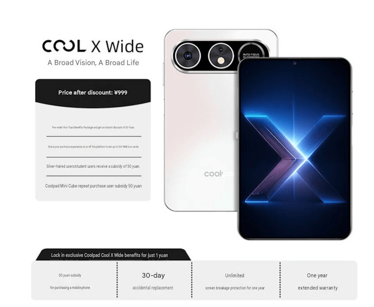Coolpad Cool X Wide Specifications and Features